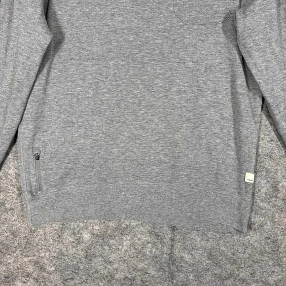 Vuori Gray Long Sleeve Sweatshirt Crewneck Pocket Athleisure Pullover Size M - Picture 5 of 15